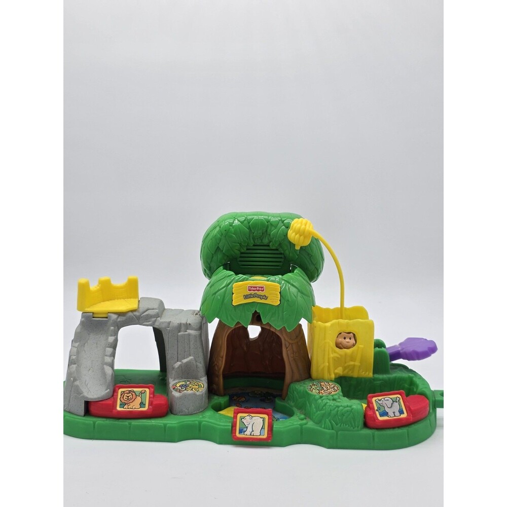 2001  Fisher Price Little People Jungle Zoo Playset (Base Only)With Sounds Works